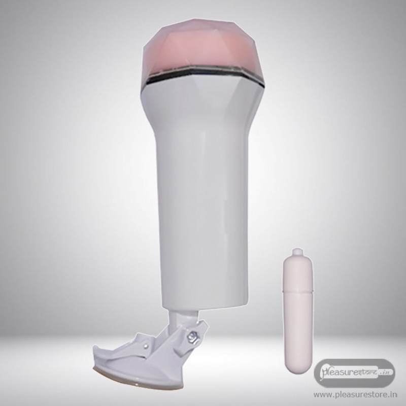 Super Soft Vibrating Male Stroker With Suction MS-048