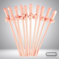 Pack of Ten Willy Straws Blow me KP-001