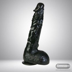 8 inch Black Realistic Non Vibrator With Suction Cup RSNV-018