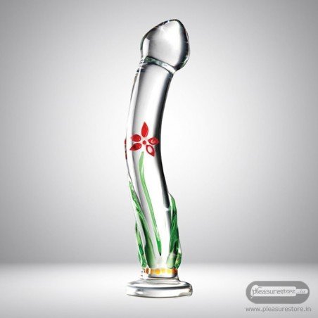 Flower Crystal Glass Dildo Sex Toy GD-004