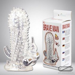 Sheath Rabbit Extender Penis with dots Brave Man PES-020