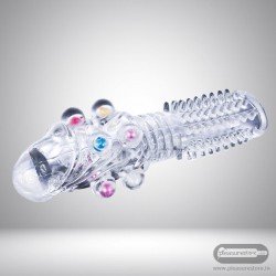 Male Cock Rings Penis Extension With Colourful Beads PES-022