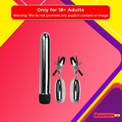Fun Vibrator and Nipple Clamp Fiery Combo FV-018