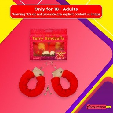 Fetish Fantasy Beginner's Furry Cuffs in Red BDSM-004