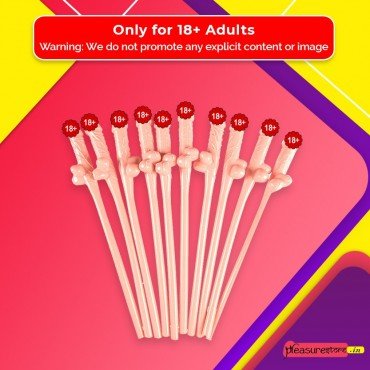 Pack of Ten Willy Straws Blow me KP-001