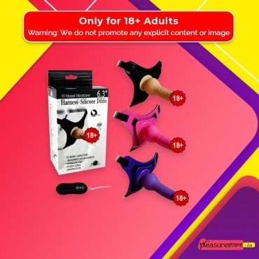 10 Vibrating Modes Strap on Harness Silicone Dildo SO-013