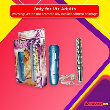 Silver Beaded Anal Vibrator AD-012