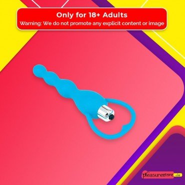 Blue Silicone Anal Vibrator AD-029