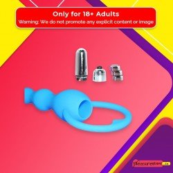 Blue Silicone Anal Vibrator AD-029
