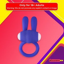 Kingfansion Mini Vibrating Rabbit Cock Ring (Blue) CR-017