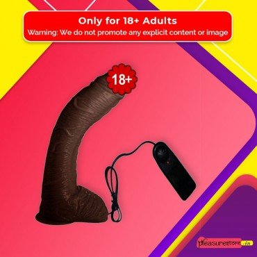 Big Bent 10" Suction Cup Chocolate Realistic Vibrator RSV-075