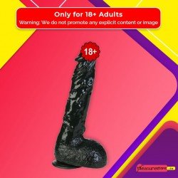 8 inch Black Realistic Non Vibrator With Suction Cup RSNV-018