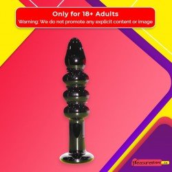 Black Beaded Glass Dildo Sex Toy GD-005