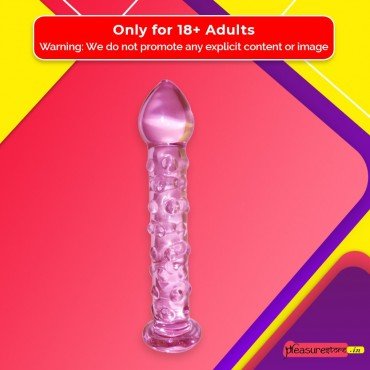 Dotted Purple Glass Dildo GD-006
